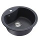 Мойкa ML-GM09 КОМФОРТ круглая, антрацит (343), 510 мм (глуб. чаши 190) - 00-00009285 