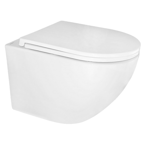 Унитаз подвесной Azario Gloria 360х490х360 безободковый, слив TORNADO, с быстросъемным сиденьем микролифт (AZ-2003Т)