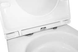 Унитаз подвесной Azario Gloria 360х490х360 безободковый, слив TORNADO, с быстросъемным сиденьем микролифт (AZ-2003Т)