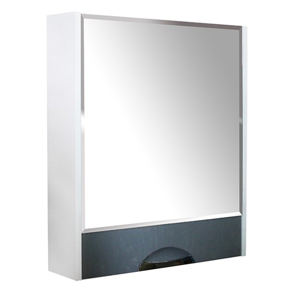 Зеркальный шкаф &amp;quot;Байкал-60&amp;quot;  без подсветки, без полок (ПВХ) - 539809 