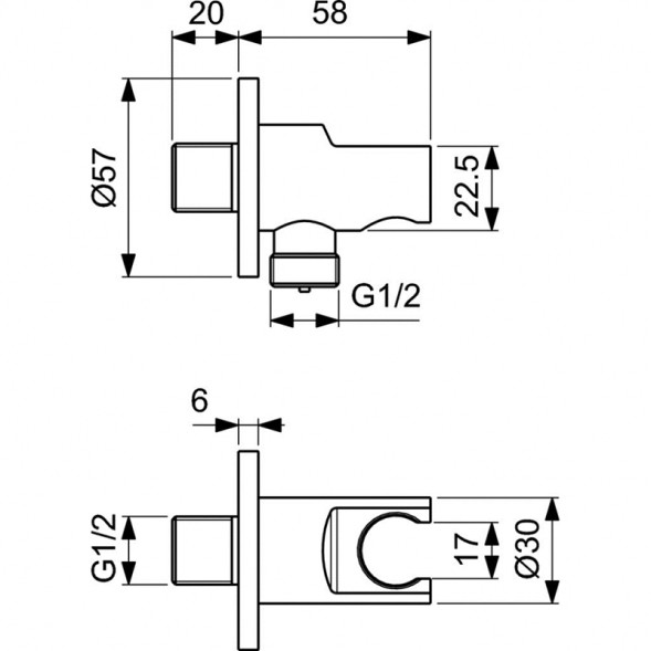 Душевая система Ideal Standard Ceraline черный матовый (BD193XG)