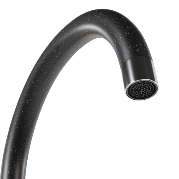 Смеситель для кухни 35к MIXLINE ML-GS15 (308) черный высок. излив - ML-GS15 (308) 