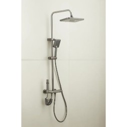 Душевая система 35к ПРОФСАН ПСМ-900-81GA клавиш.упр. лейка &amp;quot;Тропич. душ круг&amp;quot; + гигиен. лейка ГРАФИТ - PSM-900-81GA 