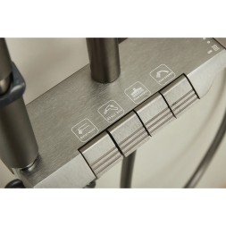 Душевая система 35к ПРОФСАН ПСМ-900-81GA клавиш.упр. лейка &amp;quot;Тропич. душ круг&amp;quot; + гигиен. лейка ГРАФИТ - PSM-900-81GA 