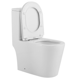 Унитаз-моноблок AZARIO Nimbus 360x680х813 безободковый, система слива "скрытое торнадо", в комплекте с быстросъемным сиденьем микролифт (AZ-6080-AP)