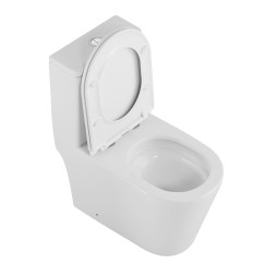 Унитаз-моноблок AZARIO Nimbus 360x680х813 безободковый, система слива "скрытое торнадо", в комплекте с быстросъемным сиденьем микролифт (AZ-6080-AP)