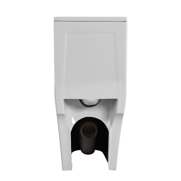 Унитаз-моноблок AZARIO Nimbus 360x680х813 безободковый, система слива &amp;quot;скрытое торнадо&amp;quot;, в комплекте с быстросъемным сиденьем микролифт (AZ-6080-AP)