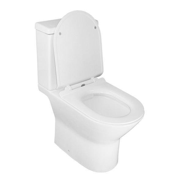 Унитаз-компакт Azario Mons 380х650х790 напольный, безободковый, с быстросъемным сиденьем микролифт (AZ-76004)