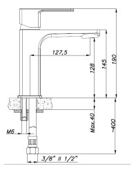 Смеситель для раковины AZARIO CADEO хром (AZ-15944501)