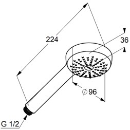 Душевая лейка KLUDI LOGO  1S DN15, хром (6810005-00)