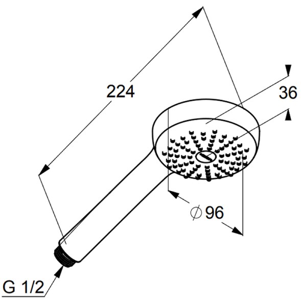 Душевая лейка KLUDI LOGO  1S DN15, хром (6810005-00)