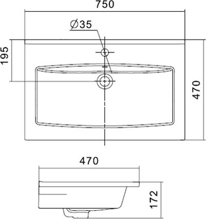 Раковина AQUATON Элина 75, белая (1WH501619)