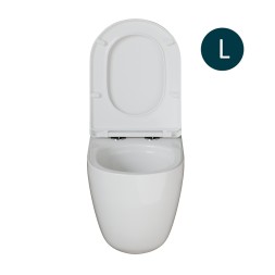 Унитаз подвесной безободковый WAVE SUNSET Tornado3.0, сид. дюропласт, м/л, быстр, БЕЛЫЙ глянец (L) - 553608 