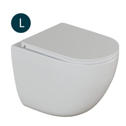 Унитаз подвесной безободковый WAVE SUNSET Tornado3.0, сид. дюропласт, м/л, быстр, БЕЛЫЙ глянец (L) - 553608 