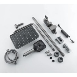 Душевая система 35к ПРОФСАН ПСМ-900-82GA лейка &amp;quot;Тропический душ круг&amp;quot; + гигиен. лейка ГРАФИТ - PSM-900-82GA 