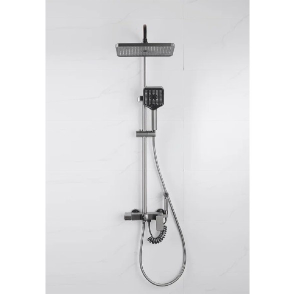 Душевая система 35к ПРОФСАН ПСМ-900-82GA лейка &amp;quot;Тропический душ круг&amp;quot; + гигиен. лейка ГРАФИТ - PSM-900-82GA 