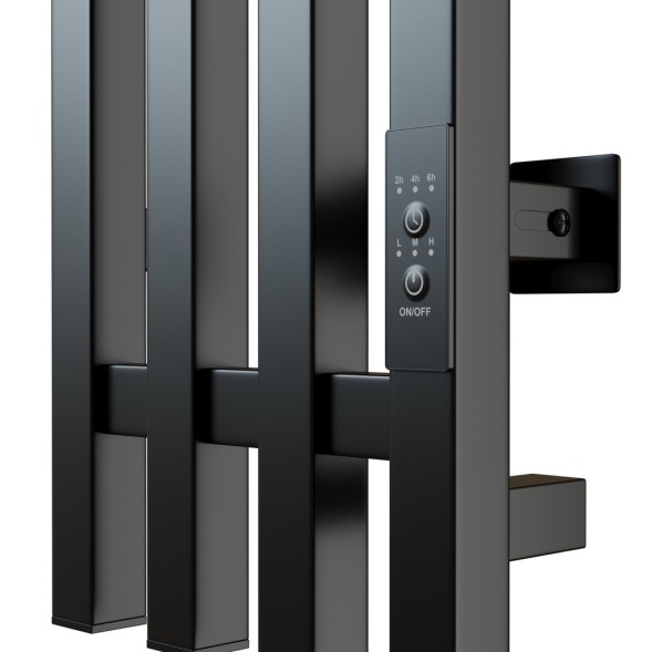Полотенцесушитель MIXLINE MOON QUADRO BLACK 120/15 (таймер,206 Вт) электрический ЧЕРНЫЙ - ML-557163 