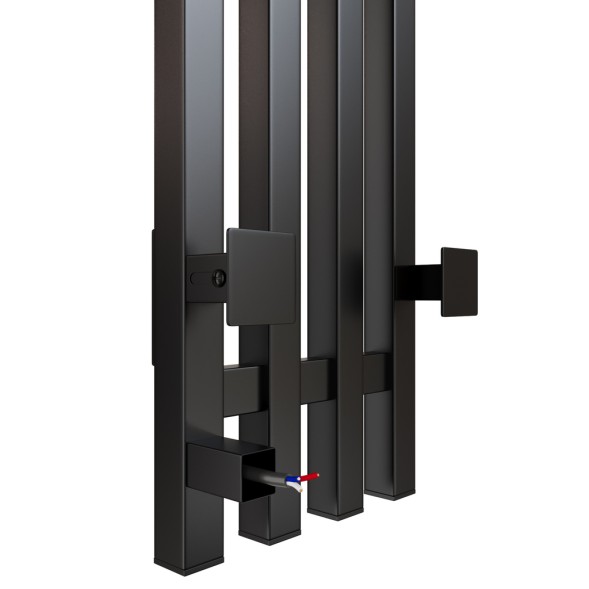 Полотенцесушитель MIXLINE MOON QUADRO BLACK 120/15 (таймер,206 Вт) электрический ЧЕРНЫЙ - ML-557163 