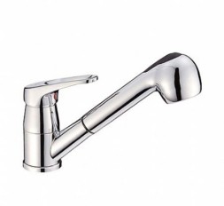 Смеситель для кухни душ 35к L6013 Ledeme с отв выдвижная лейка, латунь - L6013 