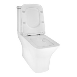 Унитаз-компакт Azario Mari 360х700х805 напольный, безободковый, слив Tornado, в комплекте с быстросъемным сиденьем микролифт (AZ-79143T)