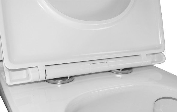 Унитаз-компакт Azario Mari 360х700х805 напольный, безободковый, слив Tornado, в комплекте с быстросъемным сиденьем микролифт (AZ-79143T)