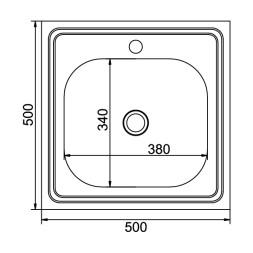 Мойка 50х50 (0,4) вып 1 1/2 MIXLINE 16см - 527965