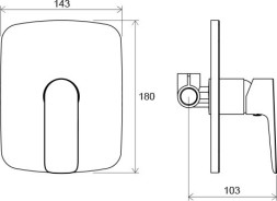 Смеситель для душа Ravak Classic CL 062.00, однорычажный, без переключателя, хром (X070087)