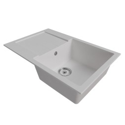 Мойка ML-GM31 КОМФОРТ с крылом, ультра-белая (341), 770*500*190мм - 00-00009501