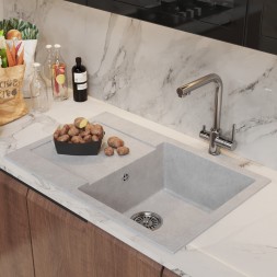 Мойка ML-GM31 КОМФОРТ с крылом, ультра-белая (341), 770*500*190мм - 00-00009501