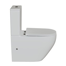 Унитаз-компакт безободковый WAVE NEO Tornado1.0, гор,ниж,2-кн.арм,сид.дюропл,м/л,быстр,БЕЛЫЙ глянец - 553132