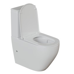 Унитаз-компакт безободковый WAVE NEO Tornado1.0, гор,ниж,2-кн.арм,сид.дюропл,м/л,быстр,БЕЛЫЙ глянец - 553132