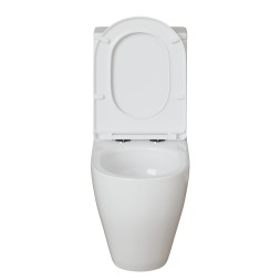 Унитаз-компакт безободковый WAVE NEO Tornado1.0, гор,ниж,2-кн.арм,сид.дюропл,м/л,быстр,БЕЛЫЙ глянец - 553132