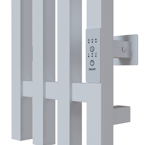 Полотенцесушитель MIXLINE MOON QUADRO WHITE 120/15 (таймер,206 Вт) электрический БЕЛЫЙ - ML-557164 