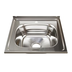 Мойка 50х50 (0,6) вып 3 1/2 MIXLINE 16см с сифоном - 527973