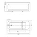 Ванна акриловая AZARIO BELLA прямоугольная 160*70 см (AV.0020160)