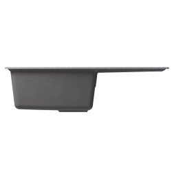 Мойка ML-GM31 КОМФОРТ с крылом, графит (342), 770*500*190мм - 00-00009502