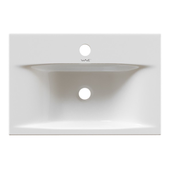 Раковина накладная на столешницу WAVE Trend 450*300*100 ш*г*в с отв под смеситель,белый,прямоуг - 554713 