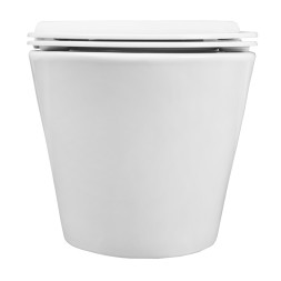 Унитаз подвесной Creo Ceramique 360х520х365 с системой смыва "Tornado", в комплекте с быстросъемным сиденьем микролифт (CR1100NR)