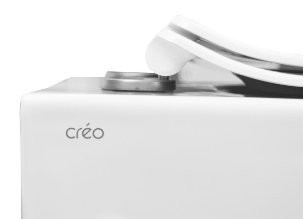 Унитаз подвесной Creo Ceramique 360х520х365 с системой смыва &amp;quot;Tornado&amp;quot;, в комплекте с быстросъемным сиденьем микролифт (CR1100NR)