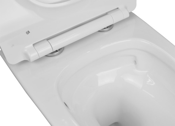 Унитаз подвесной Creo Ceramique 360х520х365 с системой смыва &amp;quot;Tornado&amp;quot;, в комплекте с быстросъемным сиденьем микролифт (CR1100NR)