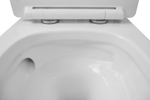 Унитаз подвесной Creo Ceramique 360х520х365 с системой смыва &amp;quot;Tornado&amp;quot;, в комплекте с быстросъемным сиденьем микролифт (CR1100NR)