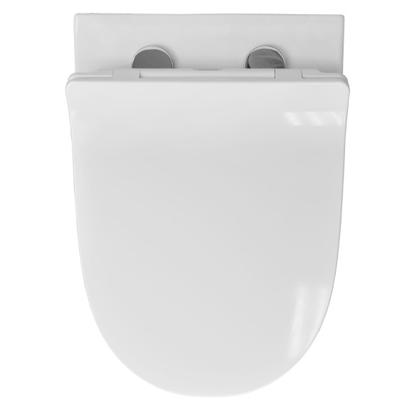 Унитаз подвесной Creo Ceramique 360х520х365 с системой смыва &amp;quot;Tornado&amp;quot;, в комплекте с быстросъемным сиденьем микролифт (CR1100NR)