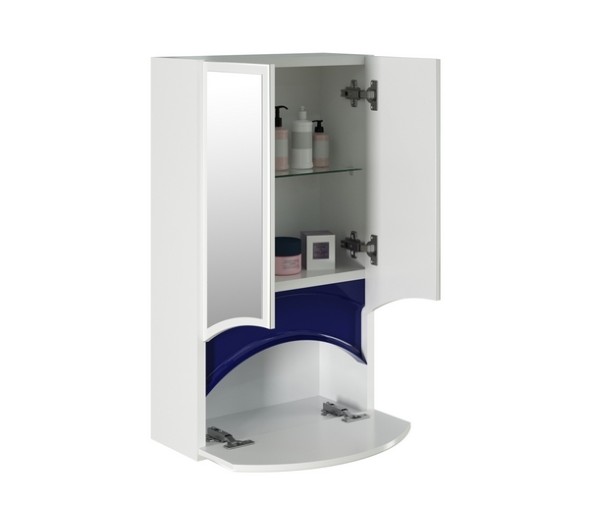 Зеркальный шкаф &amp;quot;РАДУГА-46&amp;quot; синий без подсветки - 522951 