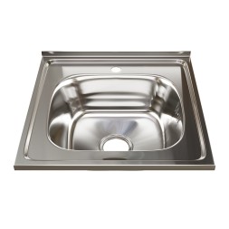 Мойка 50х50 (0,8) вып 3 1/2 MIXLINE 18см с сифоном - 527972