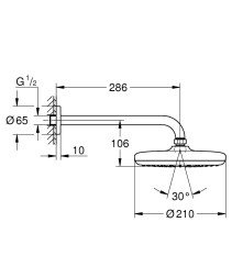 Верхний душ Grohe Tempesta Хром (26412000)