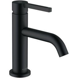 Смеситель для раковины Kludi Nova Fonte Pura с донным клапаном, керамический картридж, черный матовый (202663915)