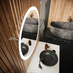 Зеркало MIXLINE &amp;quot;Мия&amp;quot; D700 сенсорный выключатель, светодиодная подсветка - MLZ.Mia.7.1.2 