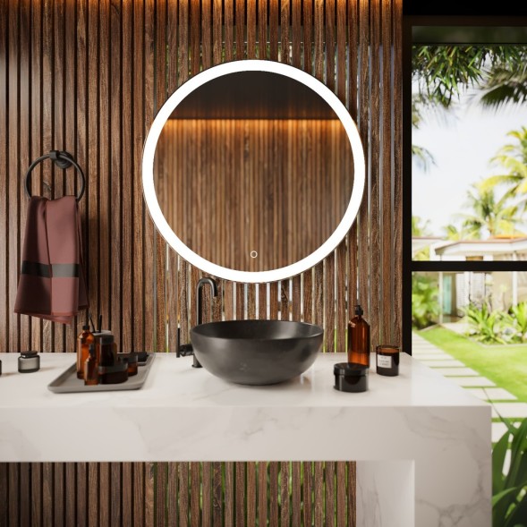 Зеркало MIXLINE &amp;quot;Мия&amp;quot; D700 сенсорный выключатель, светодиодная подсветка - MLZ.Mia.7.1.2 