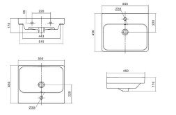 Раковина AQUATON Адриана 55, белая (1WH501620)