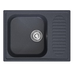 Мойка ML-GM18 КОМФОРТ с крылом, антрацит (343), 640*490*190мм - 00-00009394